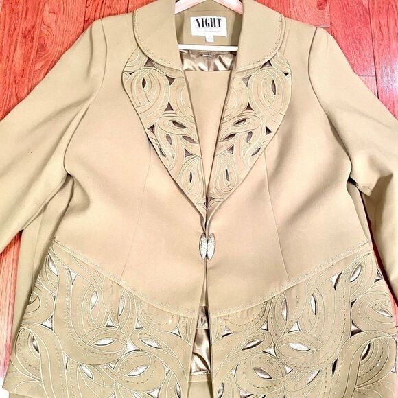 OLIVE NIGHT STUDIO NY 3 PIECE EVENING SUIT SIZE 16 - Picture 2 of 8